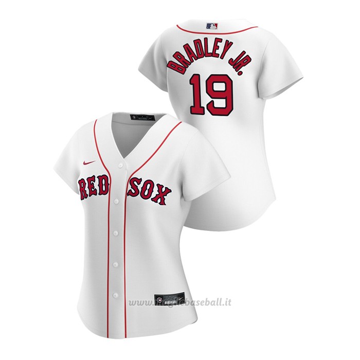 Maglia Baseball Donna Boston Red Sox Jackie Bradley Jr. 2020 Replica Primera Bianco